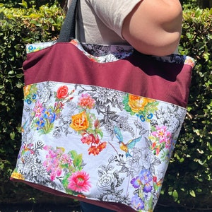 Tote Bag with Zipper Pouch - PDF Sewing Pattern - Beginner Friendly