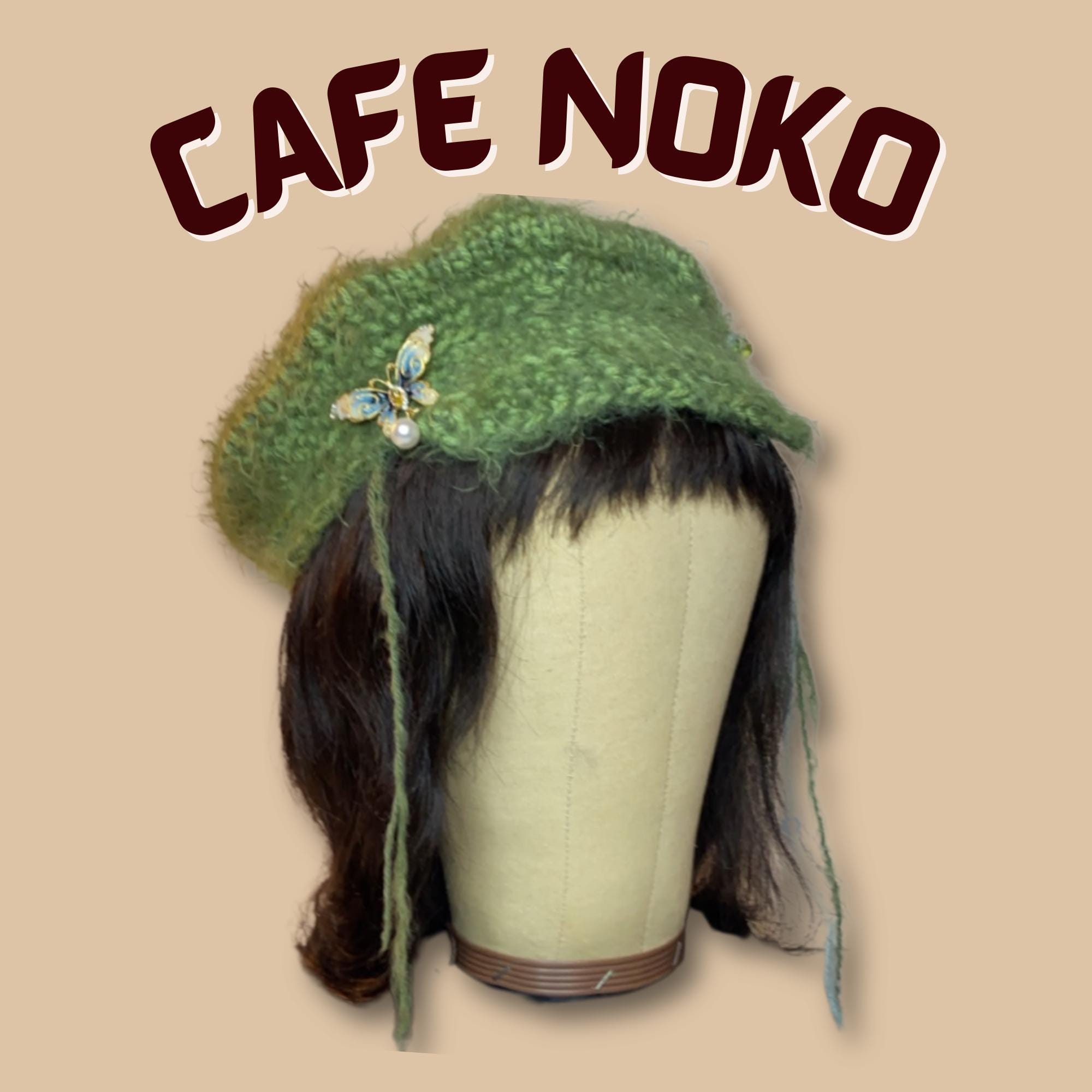 Handmade Cottage Core Cute Unique Green Mushroom Beret Hat ?✨ Cozy, cute, and one-of-a-kind — meet my handmade Pink  main image 3