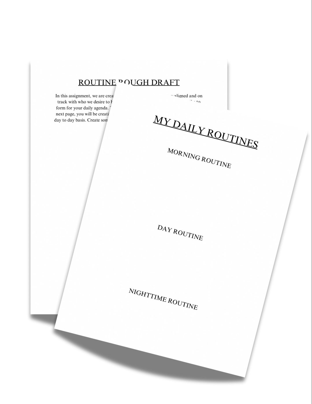 My Daily Routine Worksheet- Figure Out Your New Daily Habits That Will ...