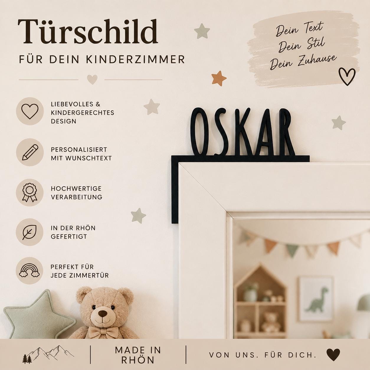 3-D Hinweisschild Drücken 107x40 mm, KS, selbstklebend – Opa Willis 3-D Hinweisschild Drücken 107x40 mm, KS, selbstklebend – Opa Willis