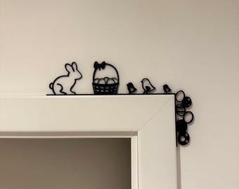 Easter door frame decoration – Gifts – Door topper decoration, Easter, Scandinavian, Easter bunny, Easter decoration, Spring design, Minimalist