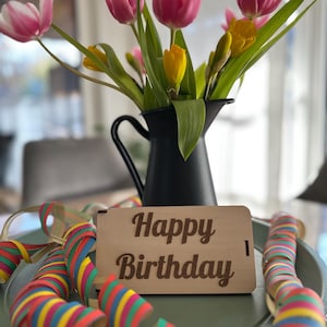 Money gift box with style Happy Birthday gift box Money gift card made of wood | Personalized | Funny money gift | Wooden card |