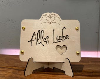 Personalized money gift for weddings or birthdays, wooden gift card, gift packaging for money travel, gift for the bride and groom, wedding gift