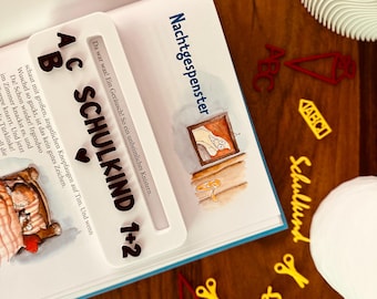 3D-printed reading aid for school beginners – supports learning to read, perfect for starting school and beginning to read