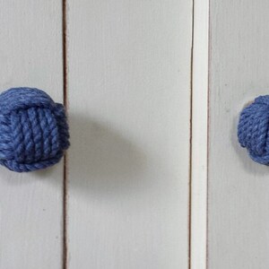 Monkey Fist Drawer Pulls Set of Two Blue image 2