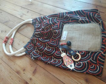 ZAHIRA Borsa Mare in juta - boho style - pezzo unico