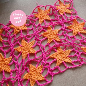 Starry Mesh Granny Square by Chloes Crafty Life | Easy Summer Crochet Pattern | Instant PDF Download