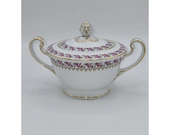 Noritake China Floralee Vintage Elegant Sugar Bowl with Lid
