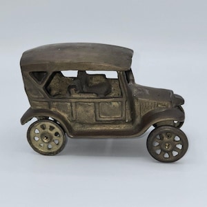 Penco Vintage Brass Model-T Toy Car