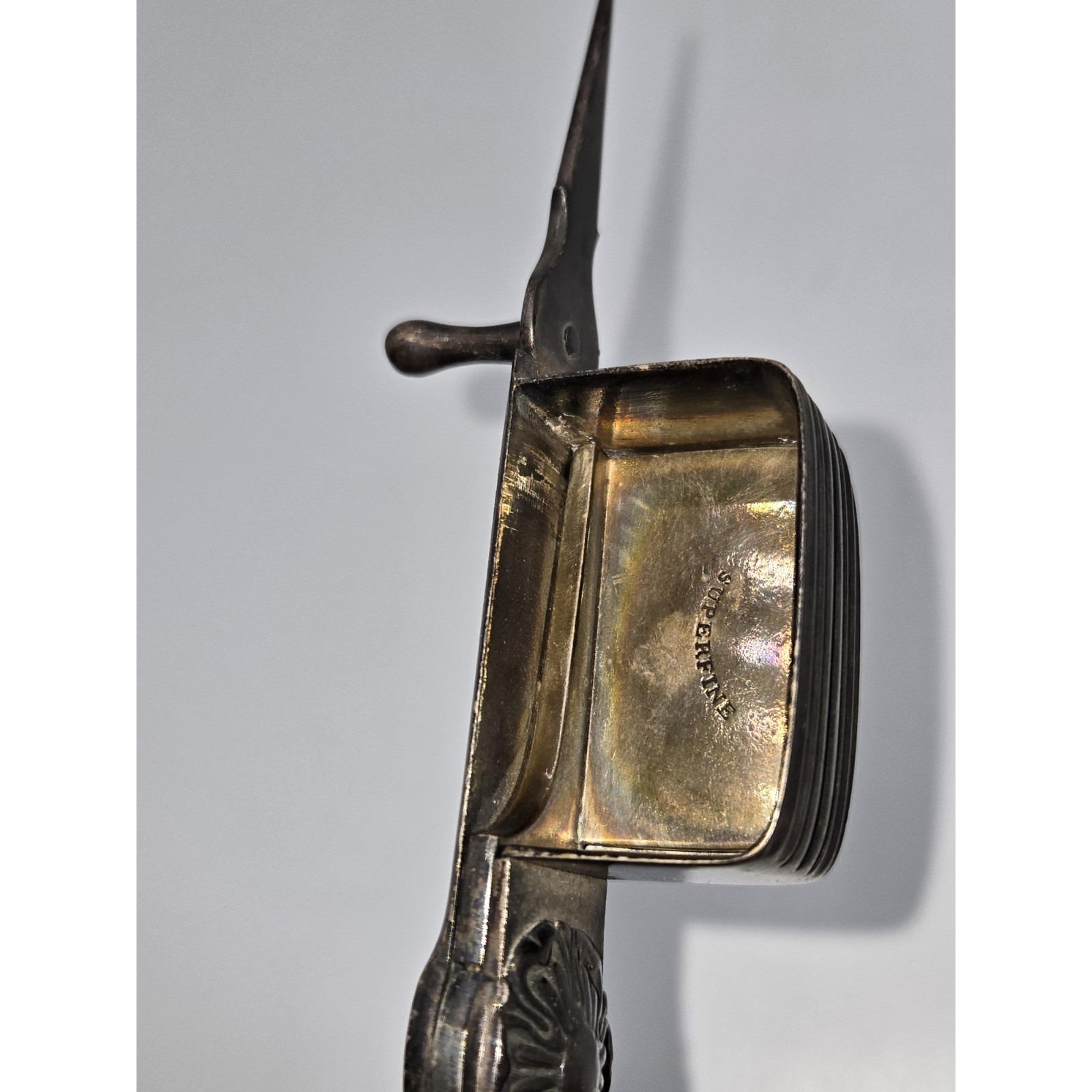 Antique Footed Ornate Candle Snuffer Scissors Wick Cutter  display picture 1