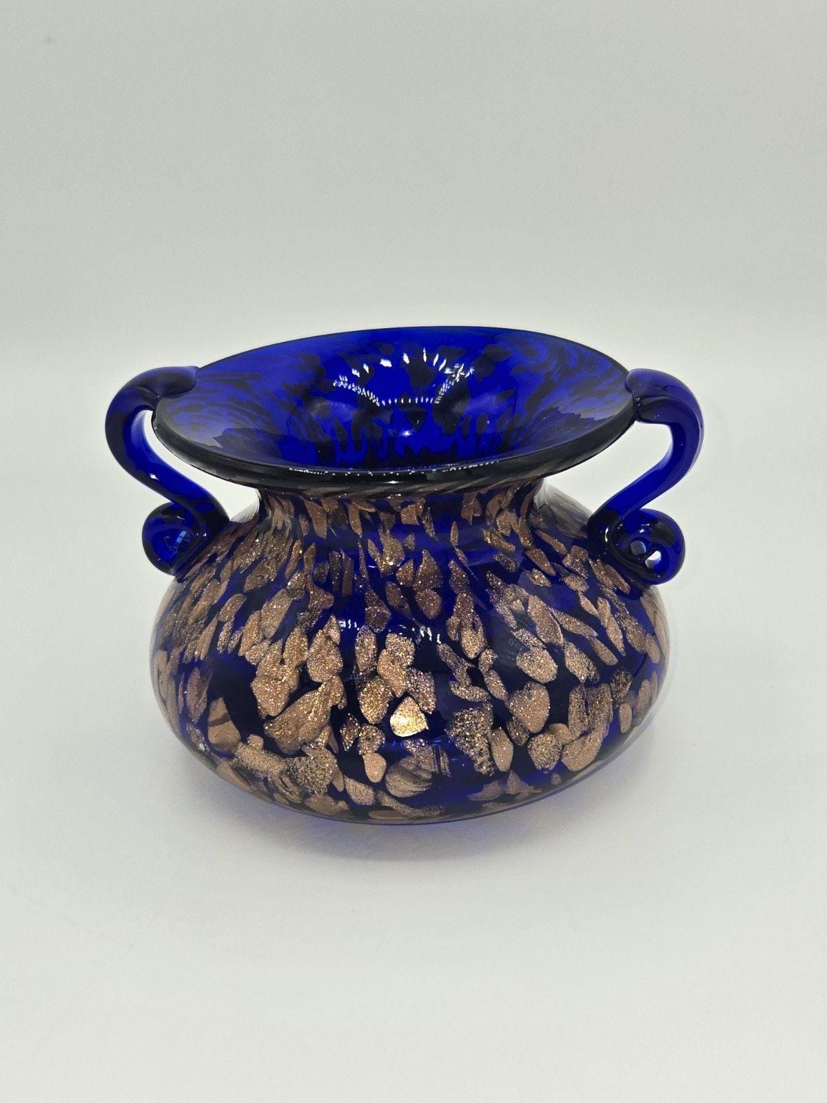 Joska Designs Silberberg Kristal Mundgeblasen Bavaria Cobalt