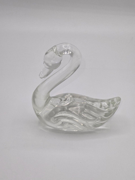 フェントン ヴィンテージ クリアクリスタル 白鳥の置物 - Etsy 日本