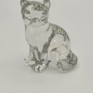 Fenton Art Glass Vintage Klare Katzenfigur