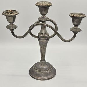 Vintage Ian Heath Lanthe Silver Plate English 3 Cup Candleabra