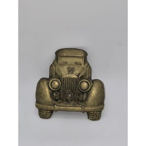 Vintage 1920s Model Classic Car Hot Rod Solid Brass Belt Buckle