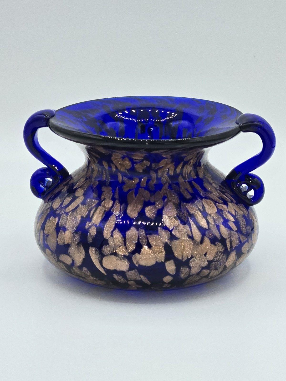 Joska Designs Silberberg Kristal Mundgeblasen Bavaria Cobalt