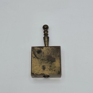 Vintage Brass Silent Butler Miniature Square Pocket Ashtray