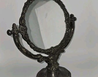 Baroque by Wallace 1940s Silver Plated Vanity Mirror