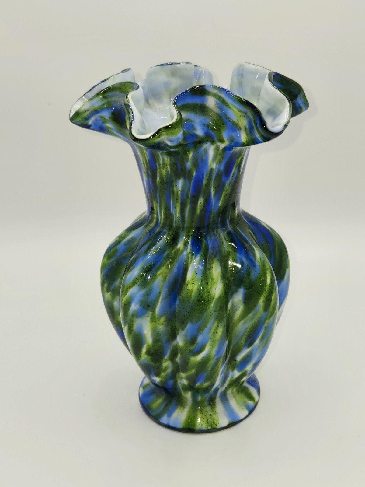 フェントン　オパールセント　ドット　花瓶 Fenton coin dot lamp - Etsy 日本