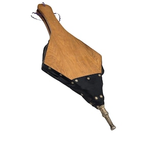 Vintage Wood & Leather Fireplace Bellow 21&quot;