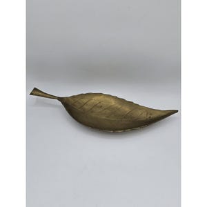 Vintage Mid Century Messing große Blatt Schlüssel fangen alle Schüssel