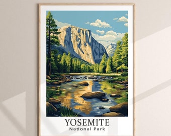 Yosemite National Park Poster File, US National Park Prints, Travel Lover Gifts, National Parks Cut Files, Digital Download