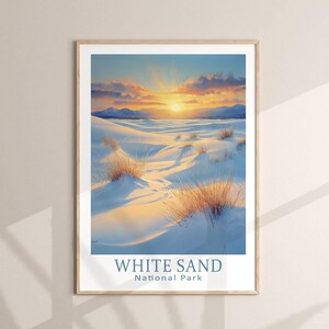 White Sands National Park Poster File, US National Park Prints, Travel Lover Gifts, National Parks Cut Files, Digital Download