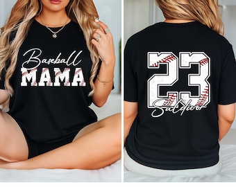 Customized Baseball Mama PNG, Custom Baseball Name With Number Png, Baseball Player Gift, Digital Download, Sublimation Design