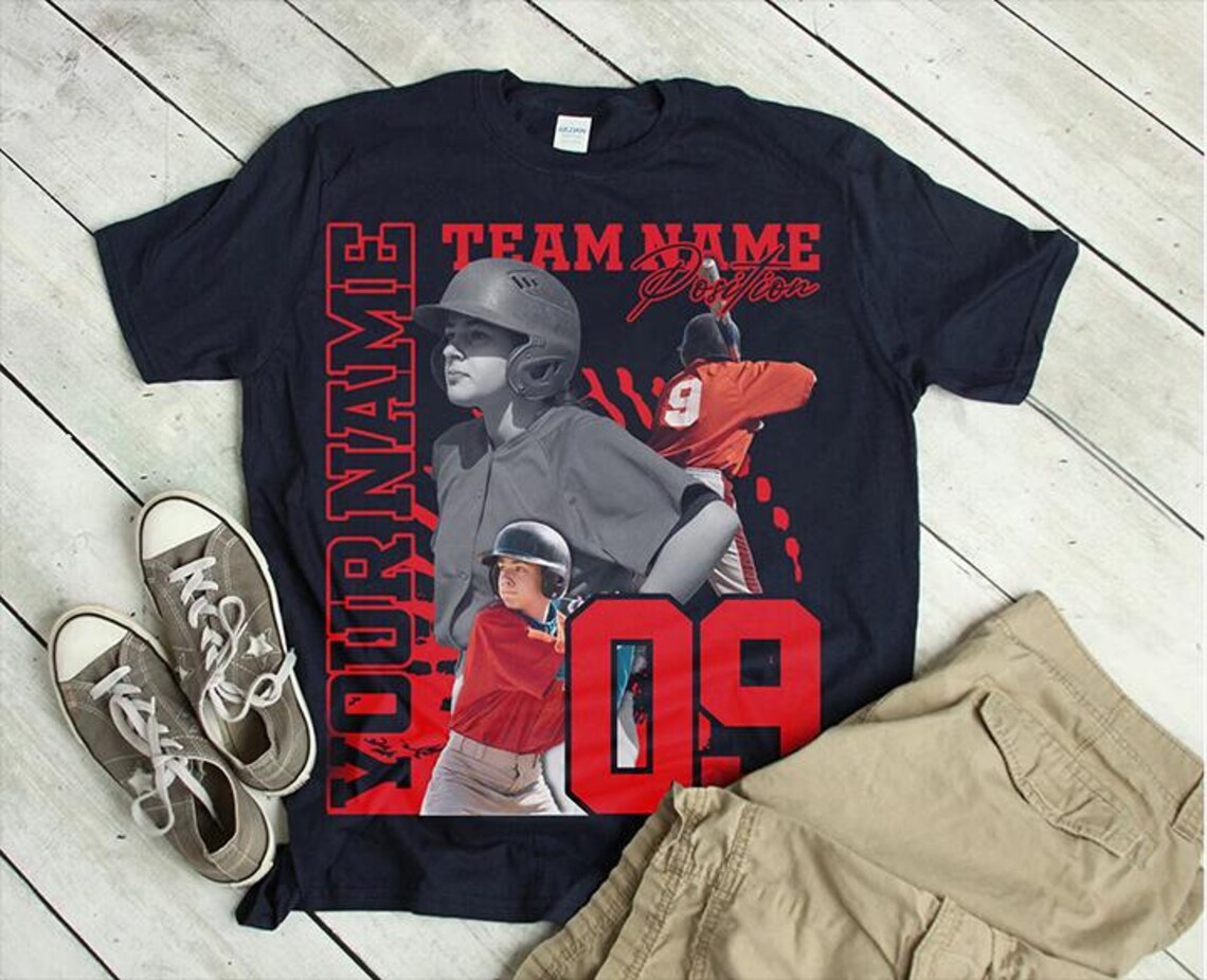 Personalized Baseball Photos Collage PNG, Custom Baseball Name With ...