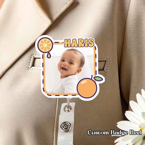 Personalized Photo Badge Holder, Customized Photo Badge Holder, Add Your Photo Badge Holder, ID Badge Buddy, Nurse Badge Reel, Gift For Mom
