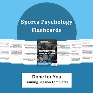 Tarjetas didácticas deportivas, Tarjetas educativas de psicología deportiva, Tarjetas imprimibles de salud mental en los deportes, Tarjetas didácticas de habilidades de liderazgo