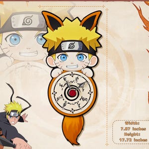 Naruto Wall Clocks | Cute Chibi Style Timepieces | Naruto | Sakura | Sasuke | Kakashi | Gaara | Itachi Uchiha | Anime Gift | Birthday Gift
