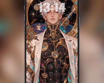 Kärlek och Deepspace Sylus telefonbakgrund | LAD | Sylu | Otome Game | Omedelbar nedladdning | AI Generation | シン | 恋と深空