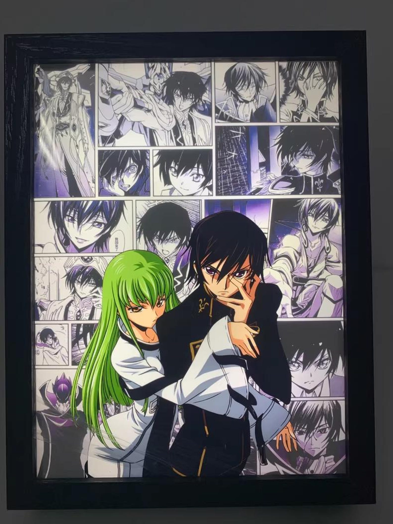 Code Geass Decor Code Geass LED Light Box | Lelouch & C.C. Dual-layer Light Painting ...