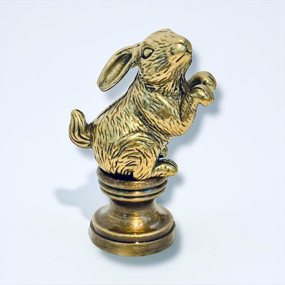 Brass Adorable Bunny Rabbit Lamp Finial Nursery Farmhouse Lighting - Etsy