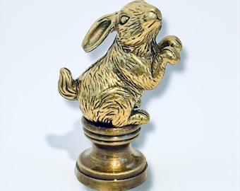 Brass Adorable Bunny Rabbit Lamp Finial Nursery Farmhouse lighting