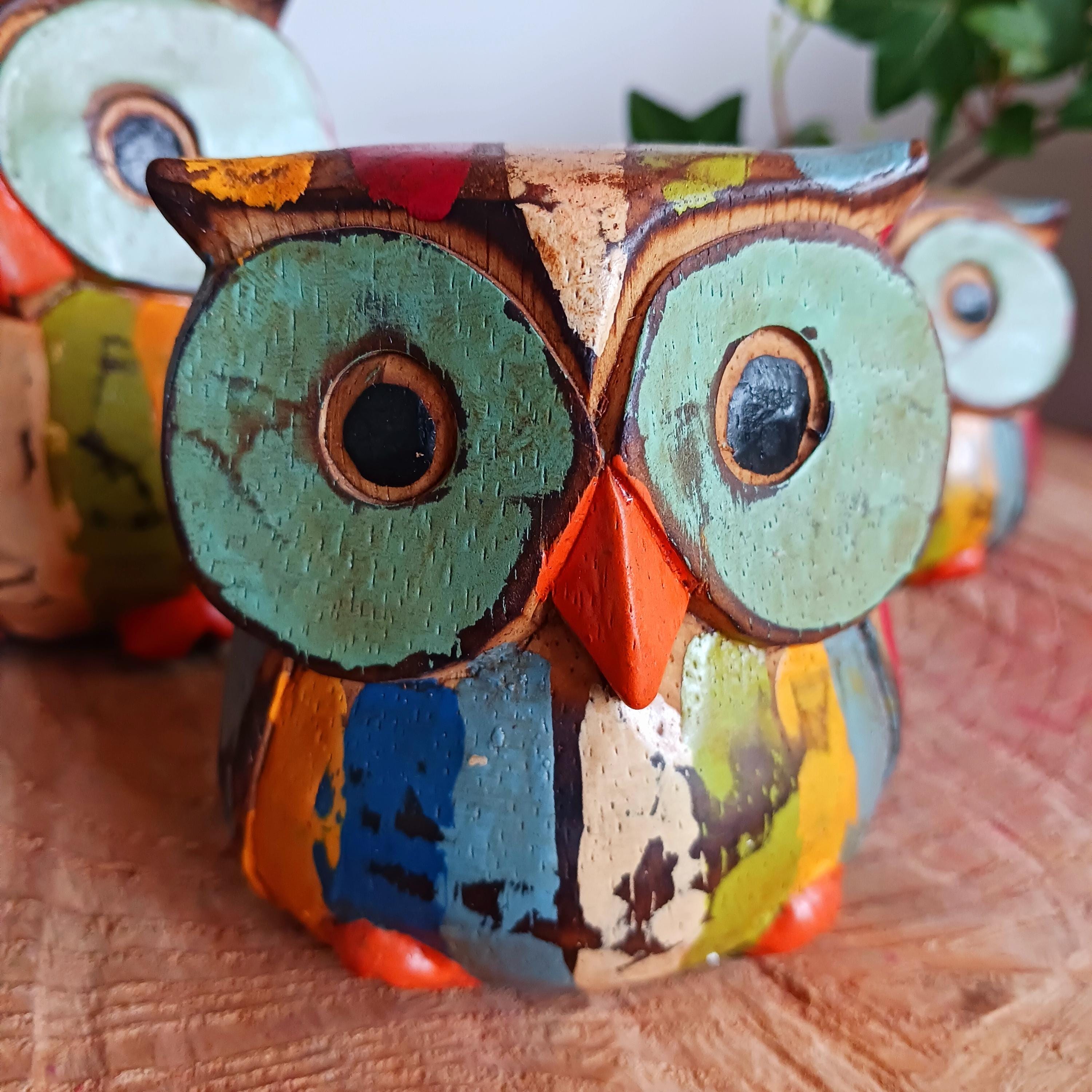 Rustic Owl Handcrafted Rustic Owls | Set of 3 - Etsy