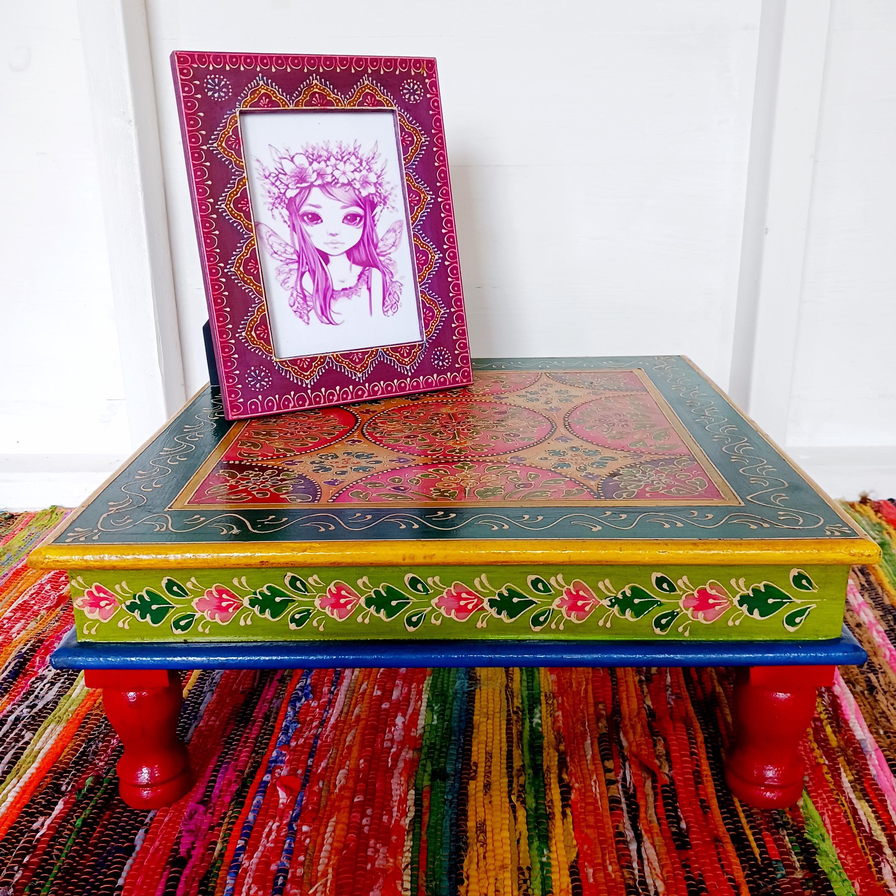 Grand Plateau Indien Contemporain 80 Cm - Déco Ou Table - Sans Marque