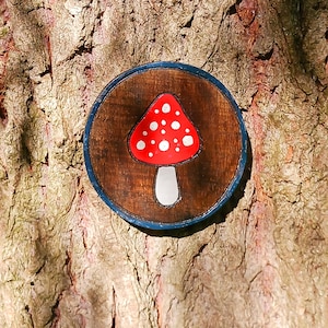 Mini Mushroom Wall Plaque