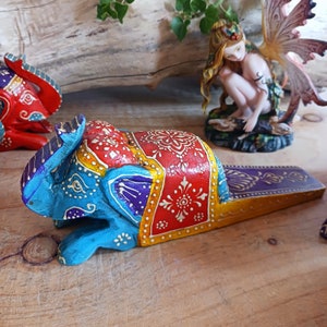 Indian Hand Painted Elephant Door Stops