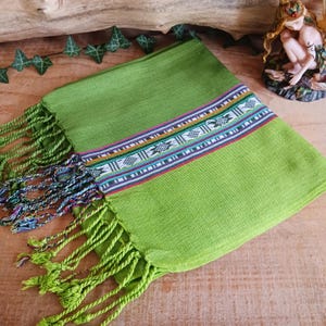 Forest Green Merino Wool Scarf By Kashmir Loom | V&A Shop
