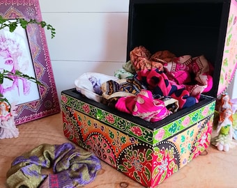 Handmade Recycled Sari Hair Scrunchies | Set of 2