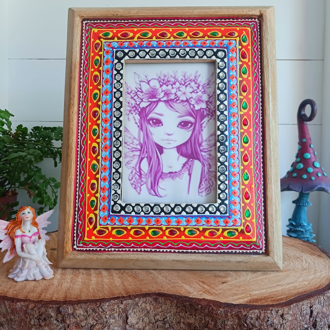 Hand Painted Indian Photo Frame - Etsy