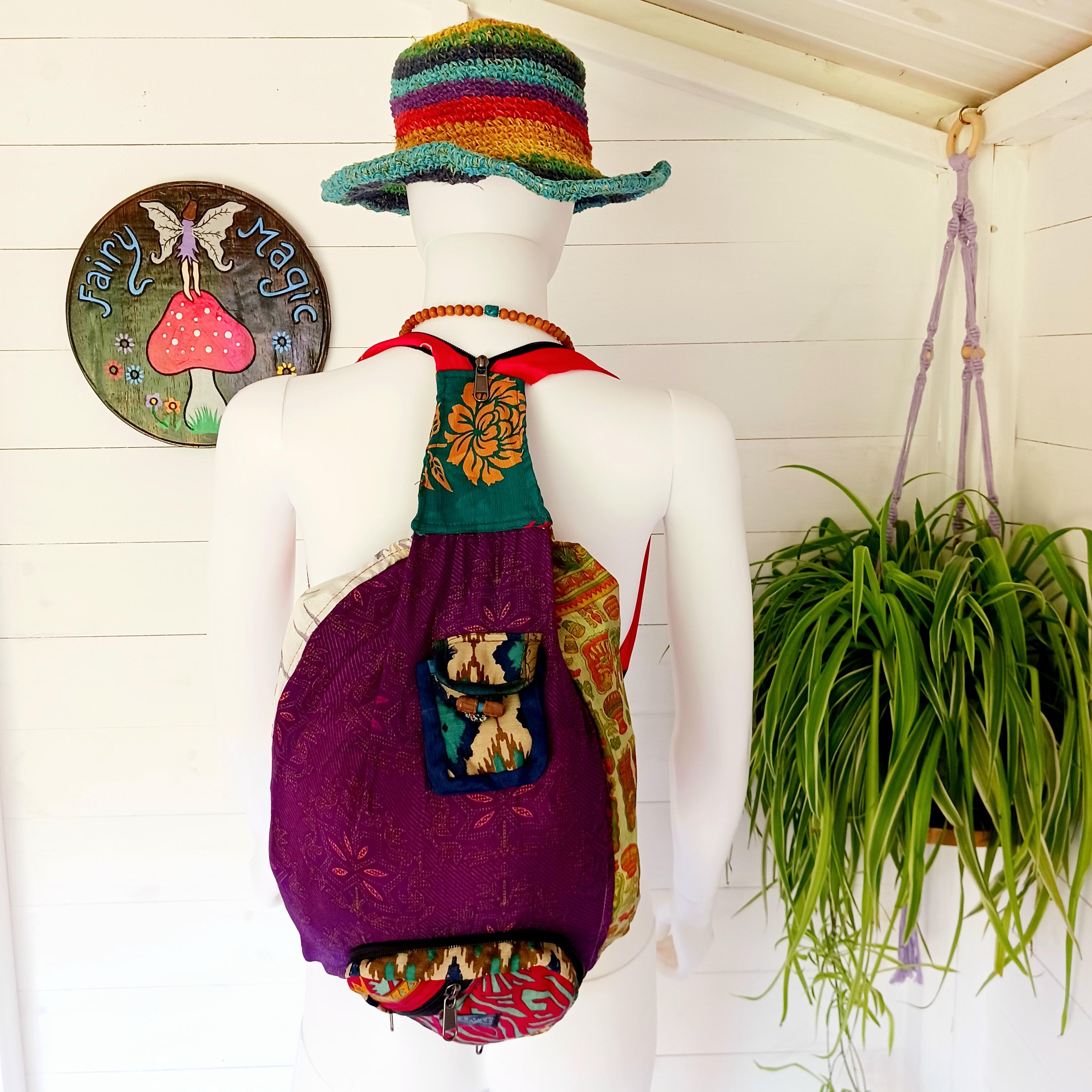 Recycled Sari Backpack Bag - Etsy