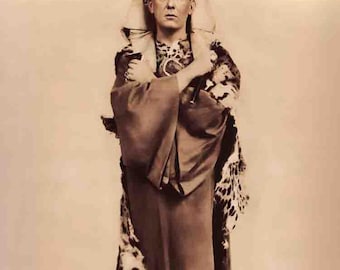 Classic Aleister Crowley Restored Antique Photograph | Thelema | Mysticism | Occult | Witchcraft | Crowley Gifts | Crowley Memorabilia |