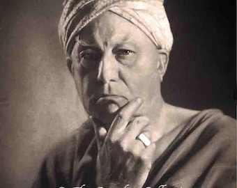 Aleister Crowley Fully Restored Antique Photograph | Thelema | Mysticism | Occult | Witchcraft | Crowley Gifts | Crowley Memorabilia |