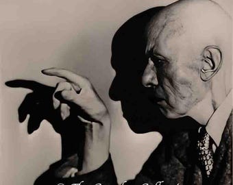 Classic Aleister Crowley Restored Antique Photograph | Thelema | Mysticism | Occult | Witchcraft | Crowley Gifts | Crowley Memorabilia |