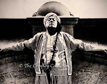 Classic Aleister Crowley Restored Antique Photograph | Thelema | Mysticism | Occult | Witchcraft | Crowley Gifts | Crowley Memorabilia |