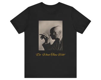 Camiseta unisex de manga corta Haz lo que quieras Thelema / Aleister Crowley / Thelema / Magia / Ocultismo / Libro de la Ley / Budismo / A.A. /