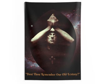 素晴らしいアレイスター クロウリーの壁掛けタペストリー | オリジナル セレマ ヴィンテージ アート | エリウシスの儀式 | ヴィンテージ アレイスター クロウリー アート | ヴィンテージ オカルト